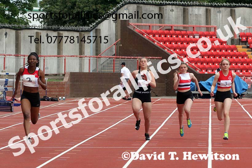 100 metres, 2021 Northumberland, Durham and Cleveland Schools. Photo: David T. Hewitson/Sports for All Pics